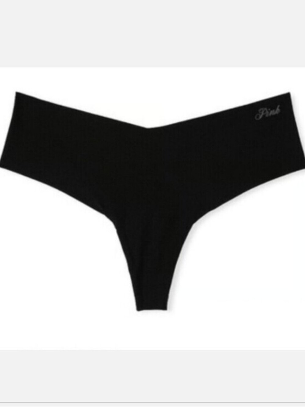 Victoria's secret pink BLACK no show VERY SEXY thong panty SMALL